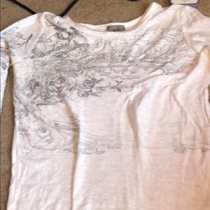 White Floral Designed long Sleeve